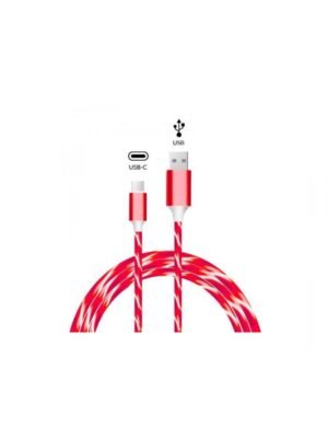 Câble Charge Rapide USB-A Vers USB-C Lumineux Red