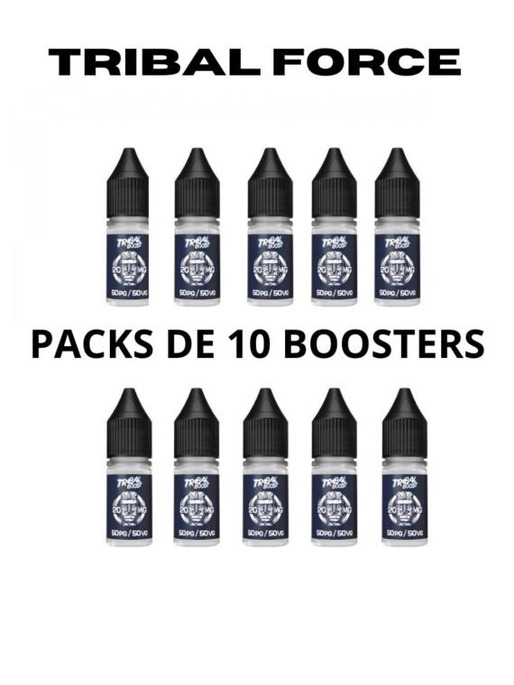 Pack de 10 Boosters de Nicotine 50/5010ml 20mg-Tribal Force