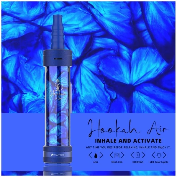 E-Chicha Portable Hookah Air Blue Butterfly - Fumytech