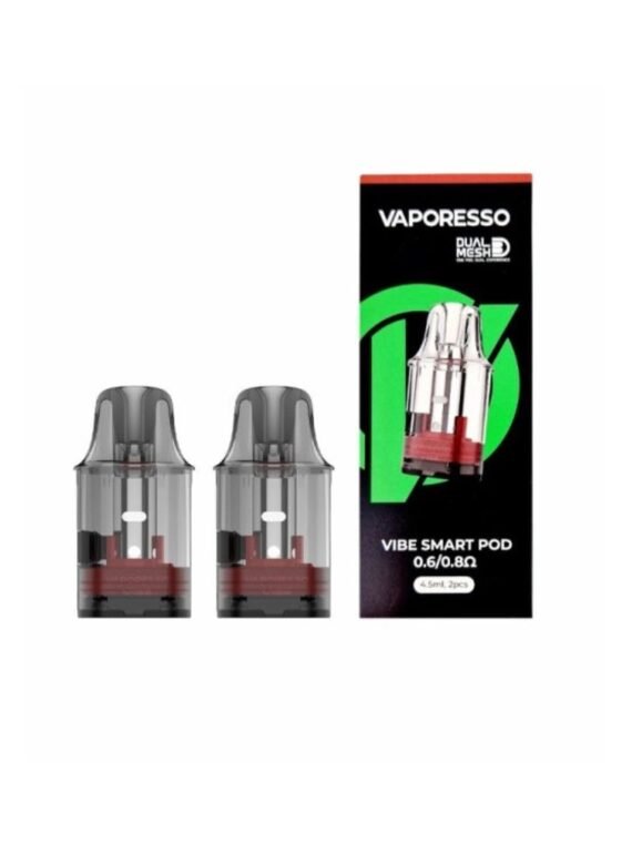 CARTOUCHES VIBE DUAL MESH 0.6-0.8Ω 4.5ML (2PCS) - VAPORESSO