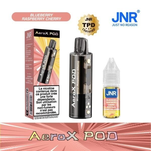 CARTOUCHE AERO X 2ML + E-LIQUIDE 10ML 2% (1PC) - JNR Blue Razz Cherry